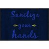 Colorstar Message Mat, Sanitize Your Hands 2' x 3', Smooth Backing 3017629-825123140